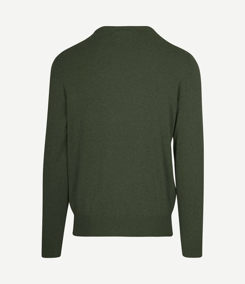 Trui cotton cashmere olijfgroen
