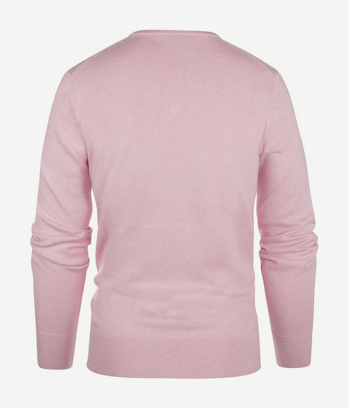 Steppin' Out trui cotton cashmere v-hals roze | Regular-fit