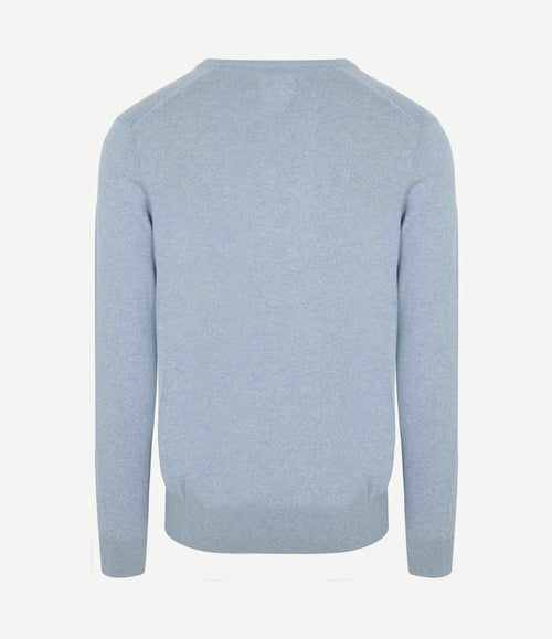 Trui cotton cashmere v-hals sky blue