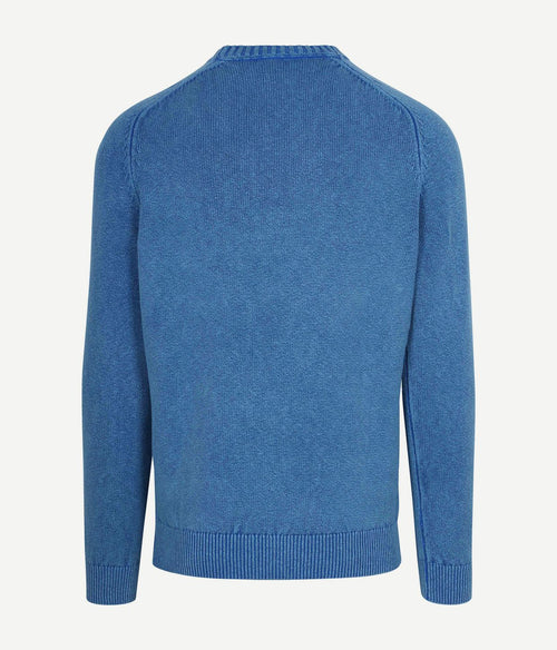 Fine knit trui kobaltblauw