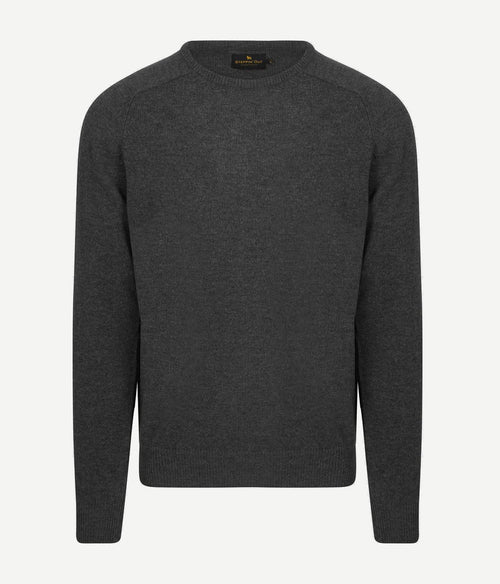 Steppin' Out trui lamswol antraciet | Regular-fit