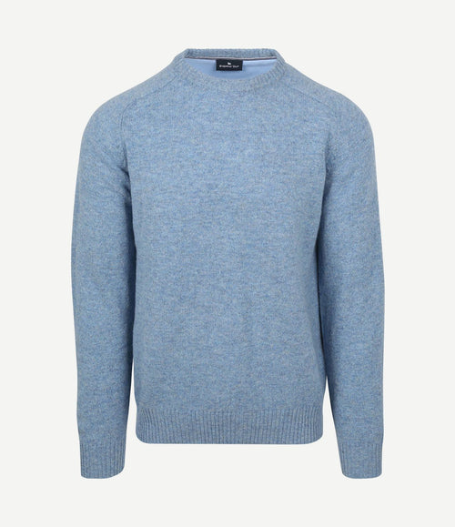 Trui lamswol blauw