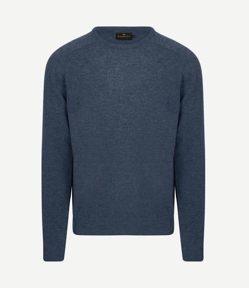 Trui lamswol mid blauw