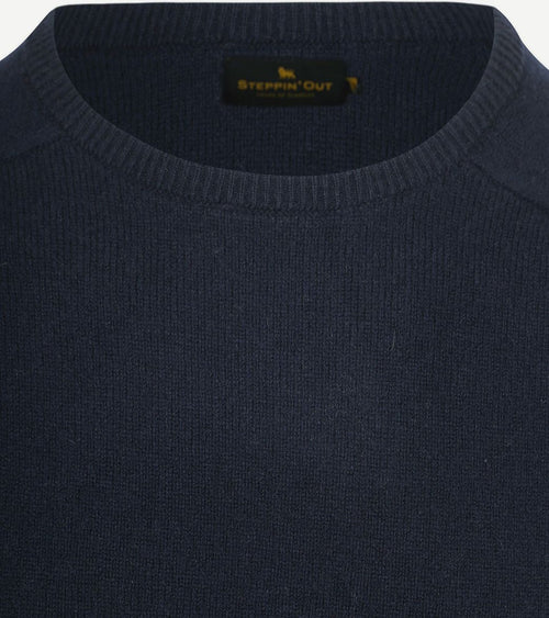 Steppin' Out trui lamswol donkerblauw | Regular-fit