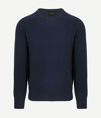 Steppin' Out trui lamswol donkerblauw | Regular-fit Steppin' Out trui lamswol donkerblauw | Regular-fit