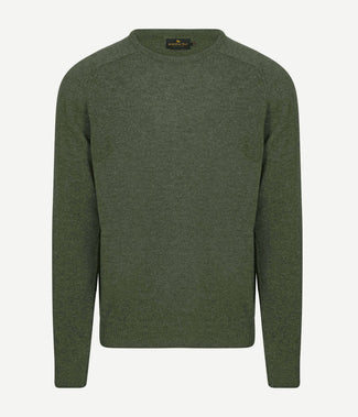 Steppin' Out trui lamswol olijfgroen | Regular-fit