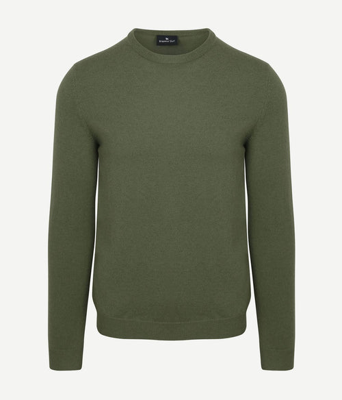 Steppin' Out trui merinowol groen | Regular-fit