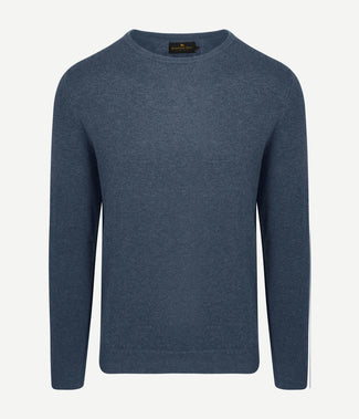 Steppin' Out trui merinowol kobaltblauw | Regular-fit