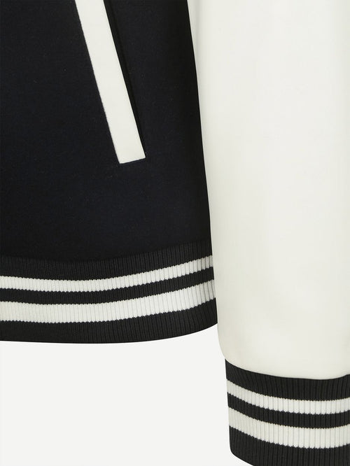 Steppin' Out varsity embroidery jack donkerblauw | Regular-fit