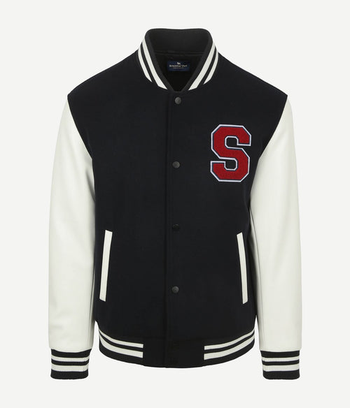 Steppin' Out varsity embroidery jack donkerblauw | Regular-fit