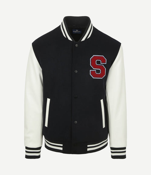 Varsity embroidery jack donkerblauw