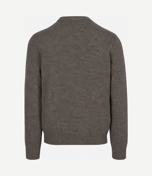 Cardigan lamswol taupe