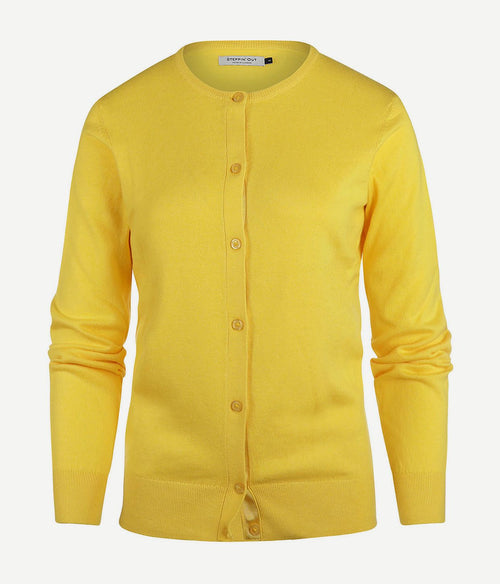 Steppin' Out vest cashmere dames geel | Regular-fit