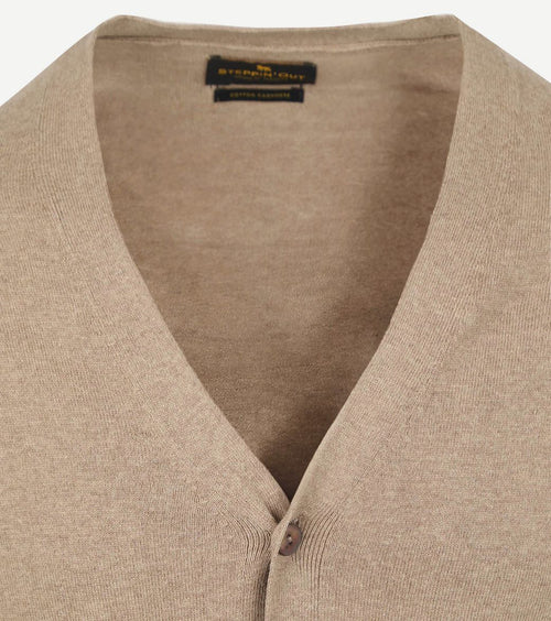 Steppin' Out vest cotton cashmere camel | Regular-fit