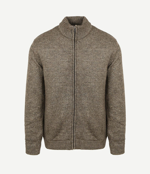Vest melange groen bruin