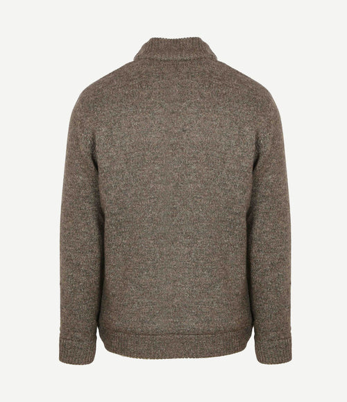 Vest melange groen bruin