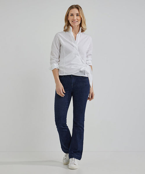 Steppin' Out wikkel blouse julia wit | Slim-fit