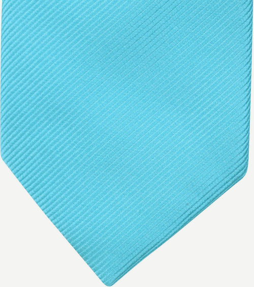 Stropdas zijde turquoise uni f24