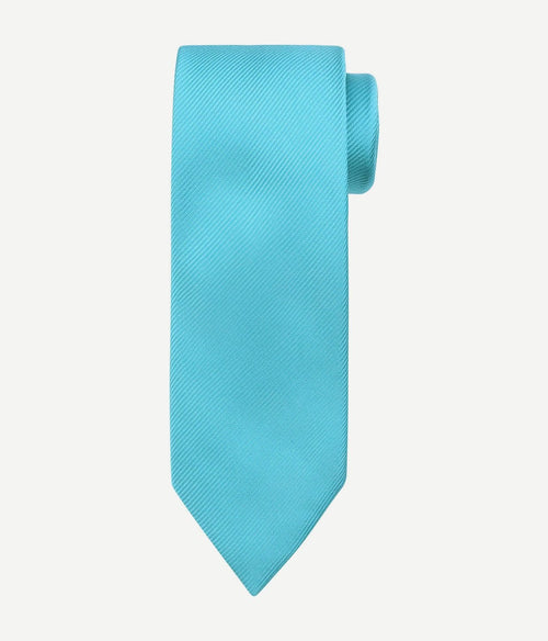 Stropdas zijde turquoise uni f24