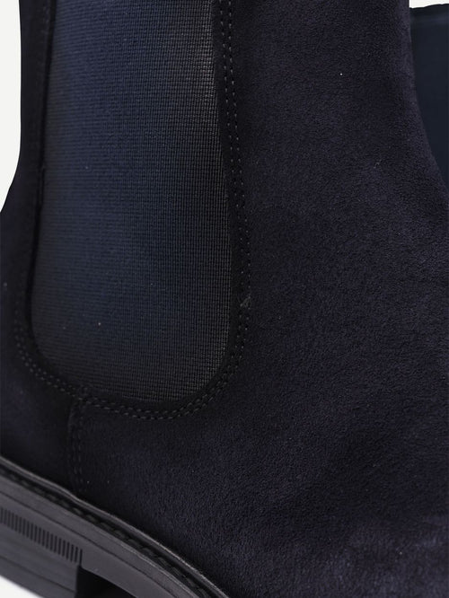 Chelsea boot suede donkerblauw