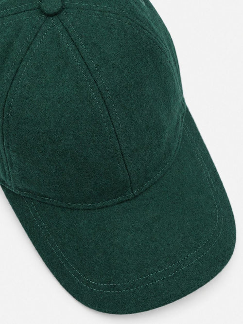 Cap wool blend groen