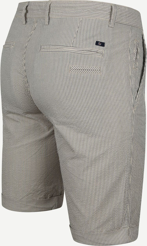 Suitable aswin short ecru gestreept