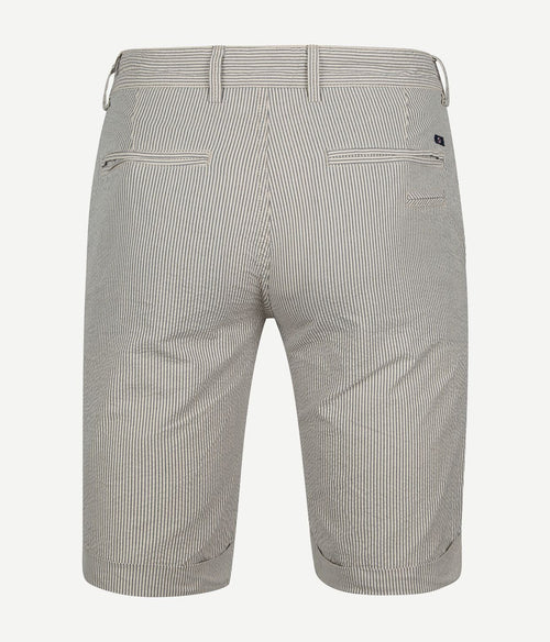 Suitable aswin short ecru gestreept