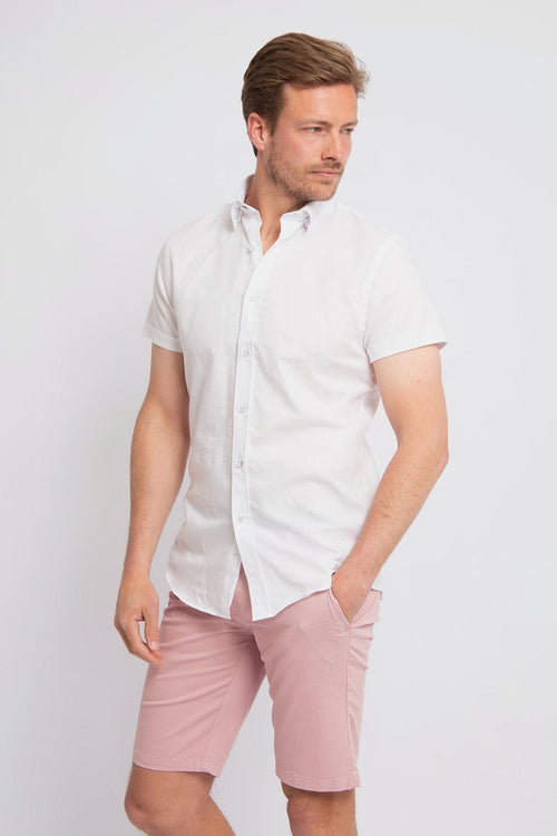 Suitable berry short roze | Slim-fit