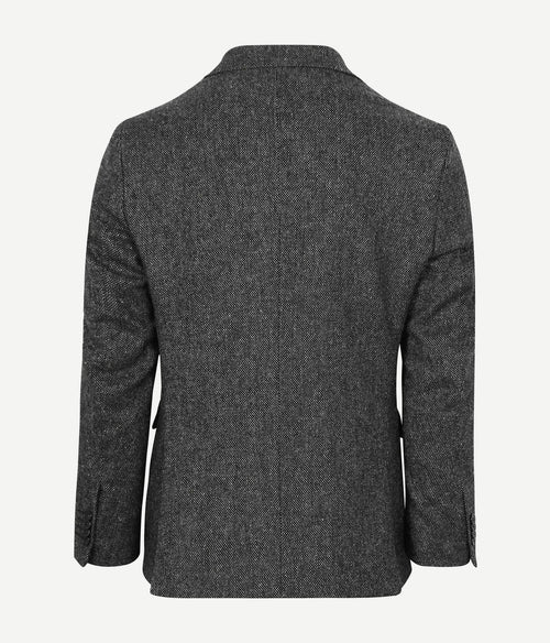 Suitable birds eye colbert merinowol antraciet | Regular-fit