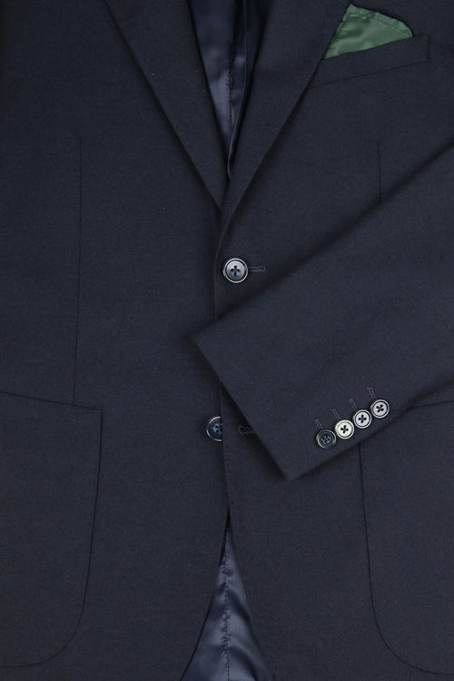 Suitable blazer flanel donkerblauw