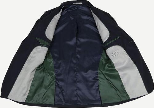 Suitable blazer flanel donkerblauw