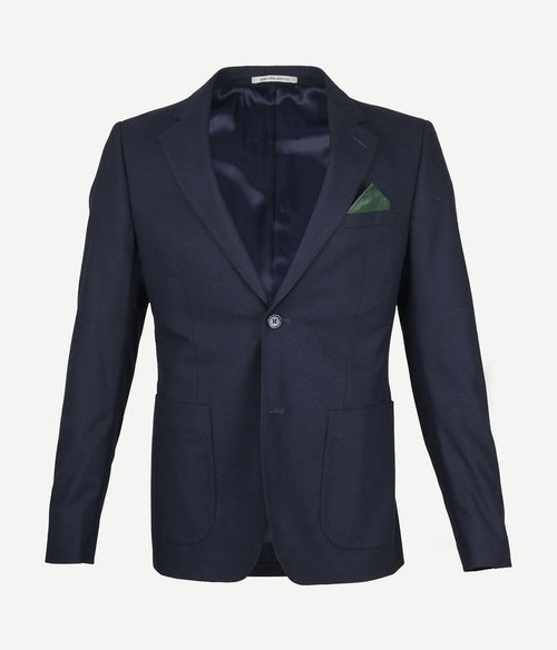 Suitable blazer flanel donkerblauw