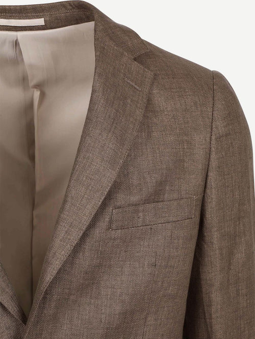 Blazer linen twill bruin