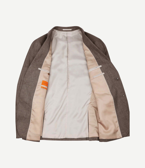 Blazer linen twill bruin