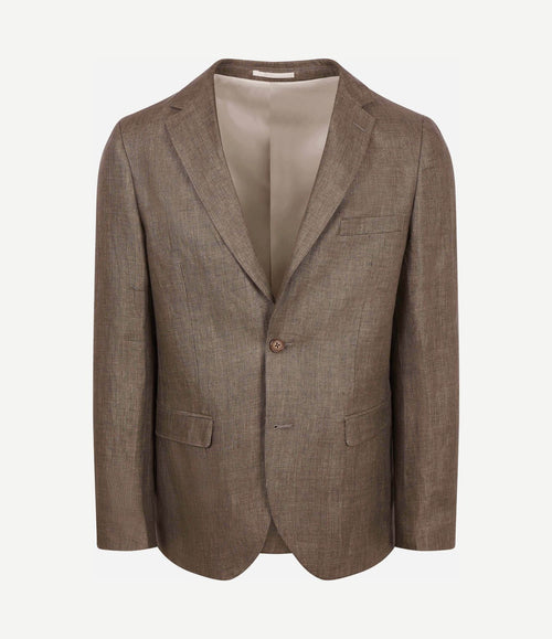Blazer linen twill bruin
