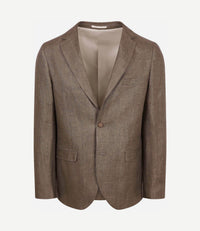 Blazer linen twill bruin