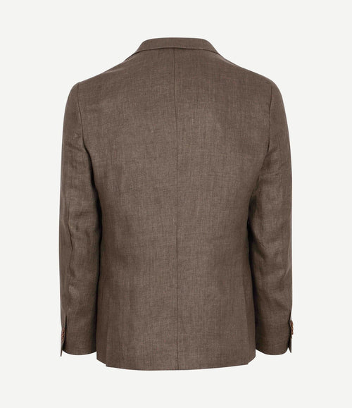 Blazer linen twill bruin