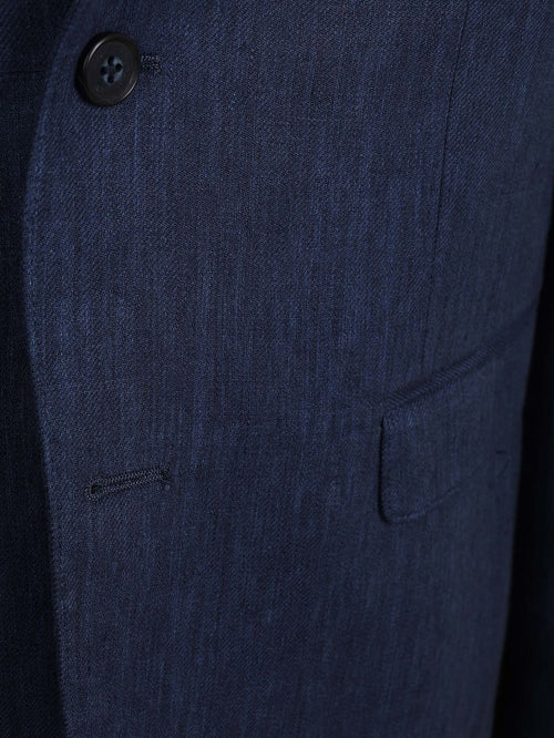 Blazer linen twill donkerblauw