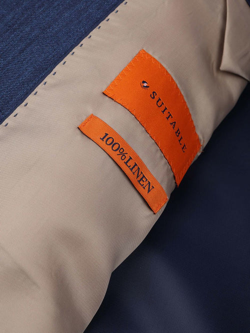 Blazer linen twill donkerblauw