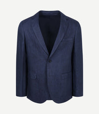 Blazer linen twill donkerblauw
