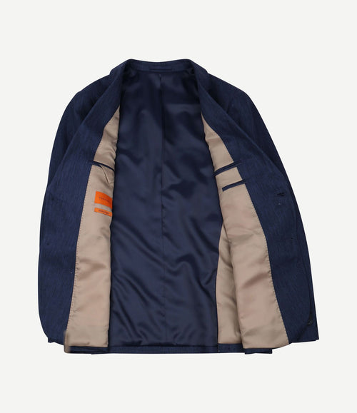 Blazer linen twill donkerblauw