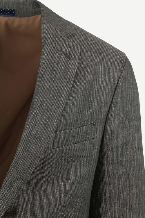 Suitable blazer linnen groen | Slim-fit