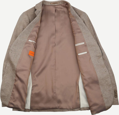 Suitable blazer linnen panama beige | Slim-fit