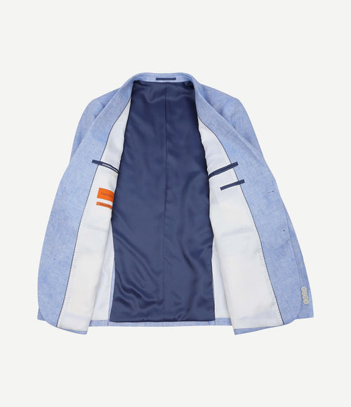 Blazer linnen panama lichtblauw