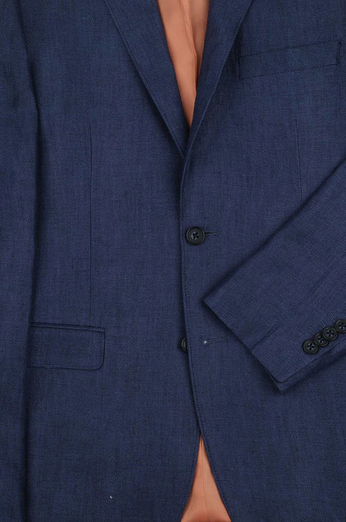 Suitable blazer linnen panama donkerblauw | Slim-fit