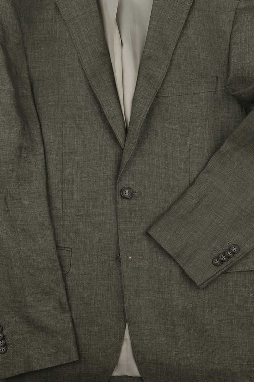 Blazer linnen panama olijfgroen