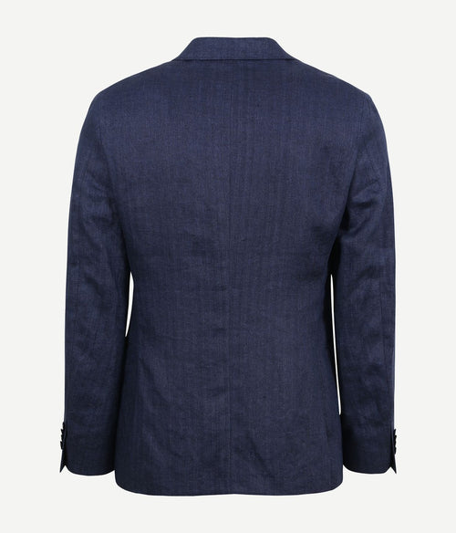 Suitable blazer linnen royal blauw | Slim-fit