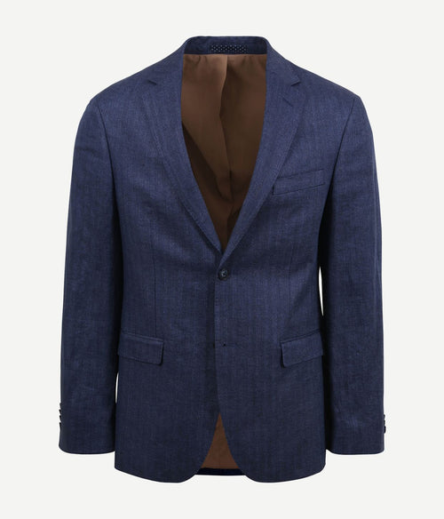 Suitable blazer linnen royal blauw | Slim-fit