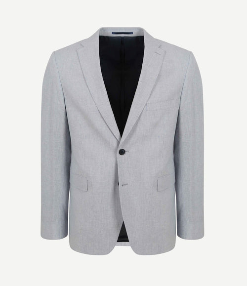Blazer linnen streep lichtblauw