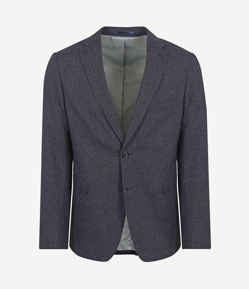 Blazer linnen streep donkerblauw